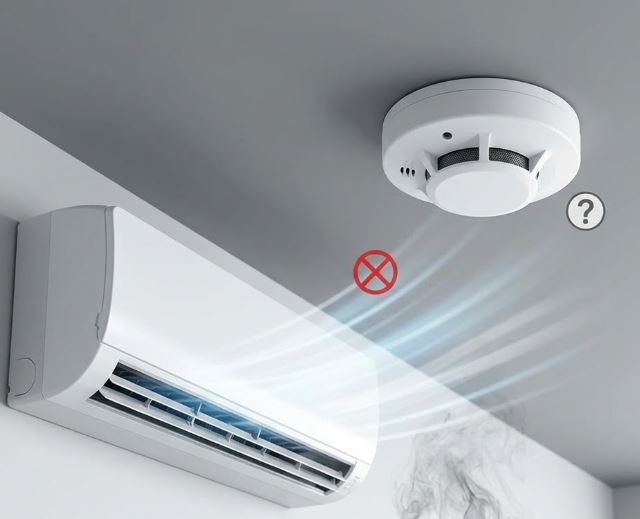 Lắp đầu báo cháy gần điều hòa có ảnh hưởng đến khả năng phát hiện cháy không?